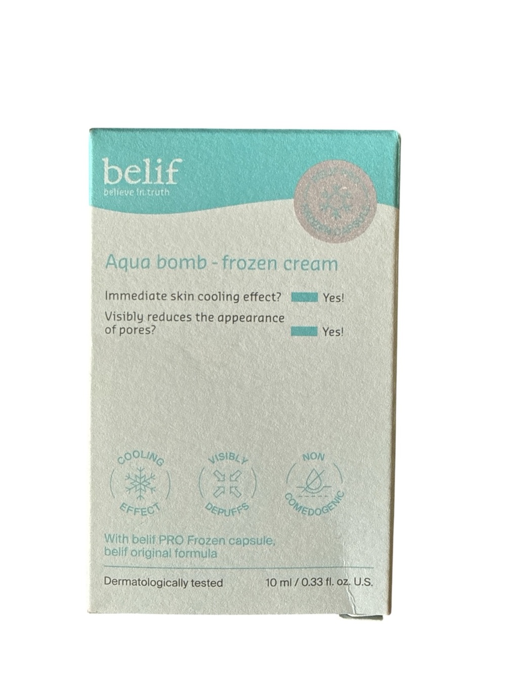 belif Aqua Bomb Frozen Cream 0.33 Fl oz